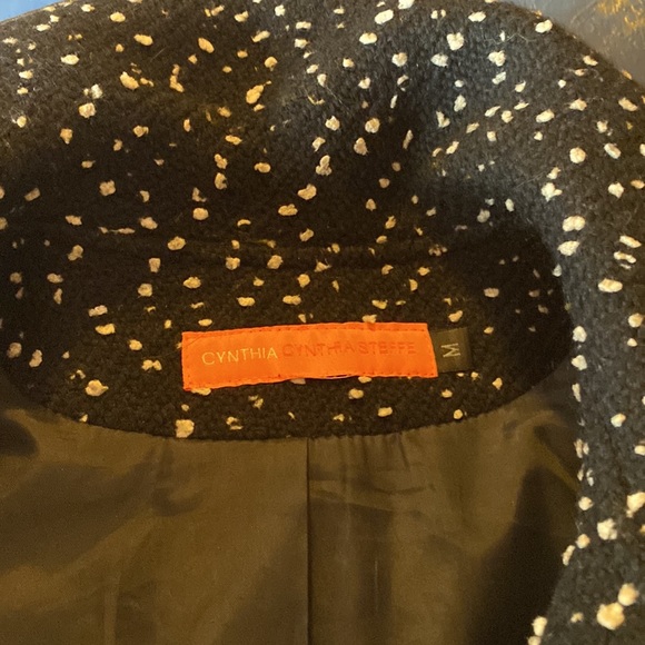 Knee Length Coat CYNTHIA STEFFE LEATHER trims and buckles.Amazing and Elegant- - Picture 8 of 9